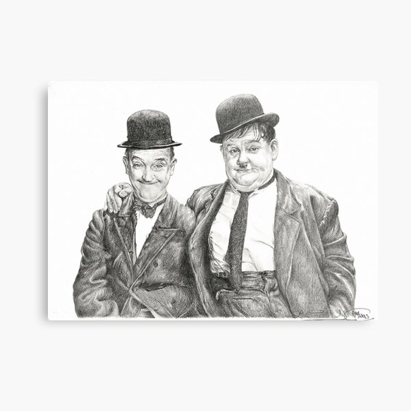 Mr Laurel & Mr Hardy Metal Print