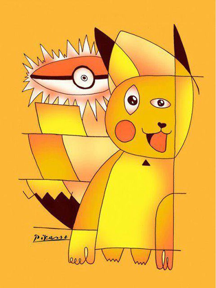 Poster vinyle adhésif Pikachu Vitruvius