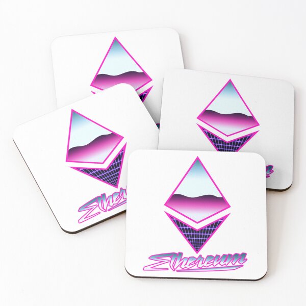 Artikelvorschau, Ethereum 80er LogoT-Shirt entworfen und verkauft von Funny-Tees4U.