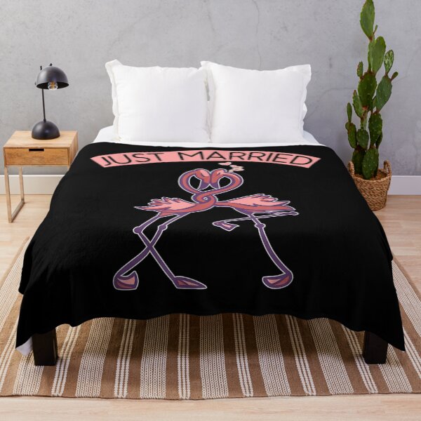 Item preview, Just Married Flamingo Matching Couple Honeymoon Bride Groom designed and sold by GodivaShop.