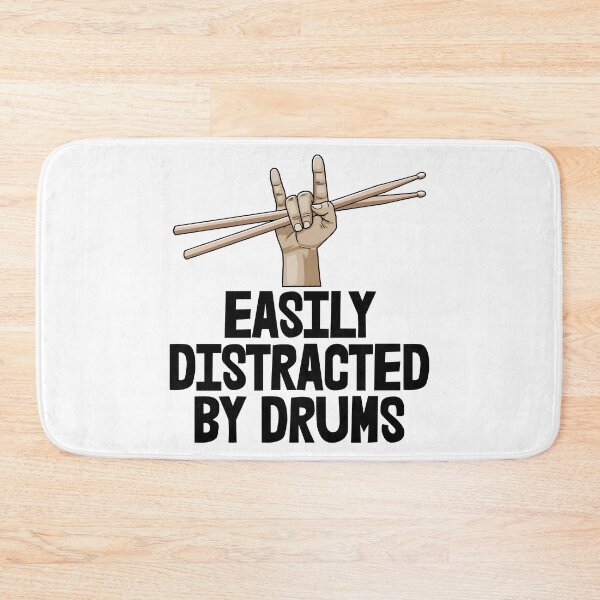 Item preview, Easily Distracted By Drums designed and sold by Bendthetrend.