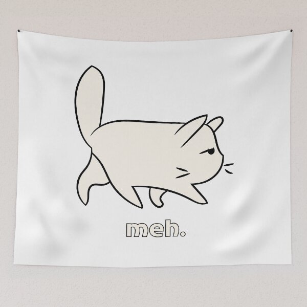 Item preview, "meh" cats | Funny Cat  | Trendy designed and sold by vishvarajsinh.