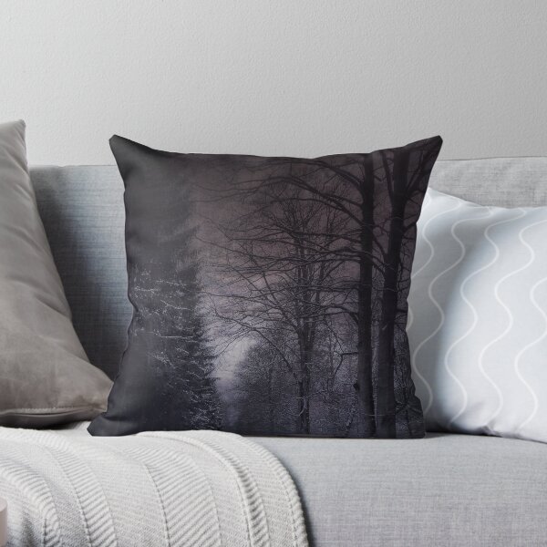 Dreamy winter forest Throw Pillow