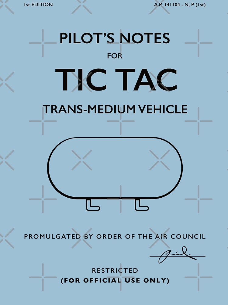 Thumbnail 7 of 7, Classic T-Shirt, Tic Tac UAP Pilot Notes designed and sold by Dan Zetterström.