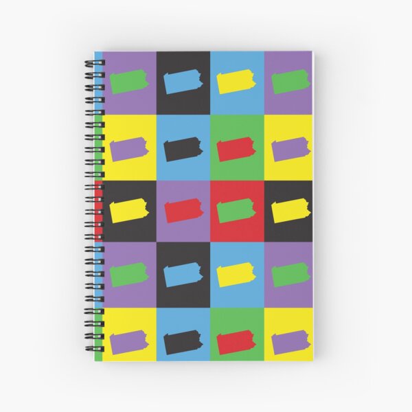 Pennsylvania Pop Art State Pattern Spiral Notebook