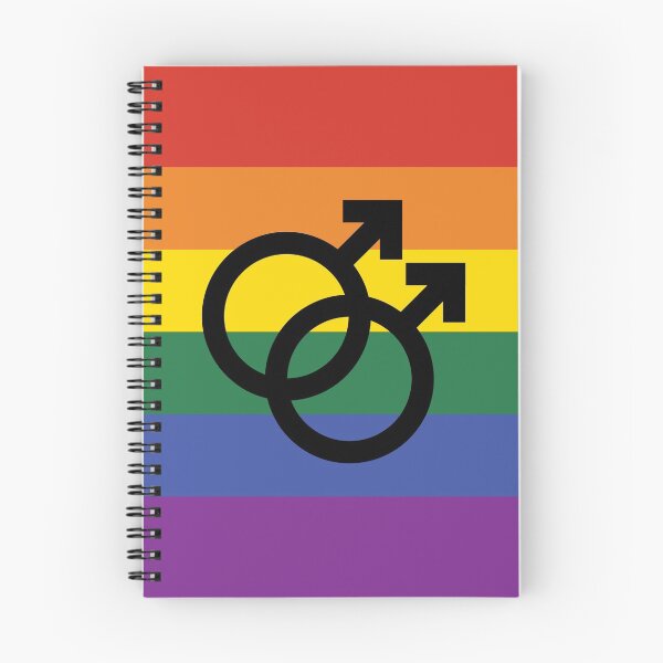 Item preview, mlm, interlocking symbols over rainbow flag designed and sold by Skyler Orion X.
