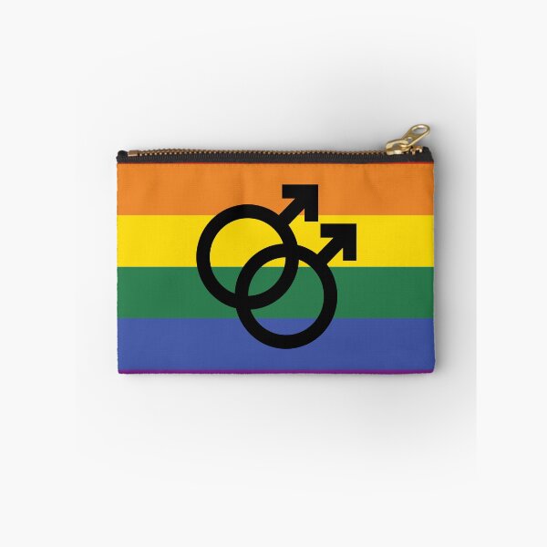 Item preview, mlm, interlocking symbols over rainbow flag designed and sold by Skyler Orion X.