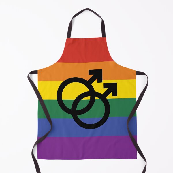 Item preview, mlm, interlocking symbols over rainbow flag designed and sold by Skyler Orion X.