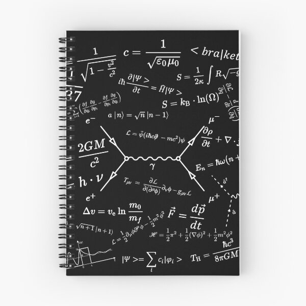 Item preview, physics equations and diagrams dark version designed and sold by NoetherSym.