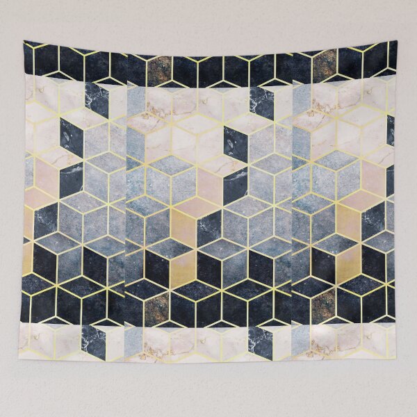 Item preview, Blue & Gold Modern Geometric  designed and sold by newburyboutique.