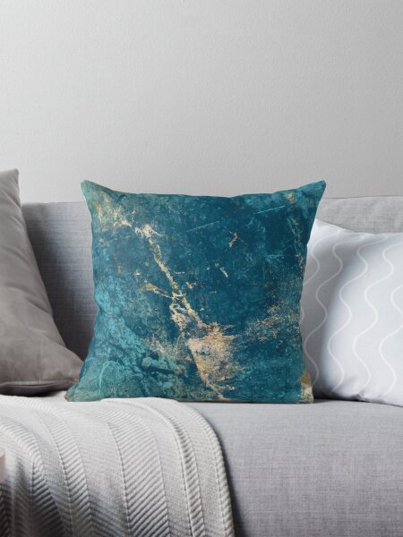 Aperçu de l'œuvre Turquoise bleu sarcelle et marbre doré créée et vendue par newburyboutique.