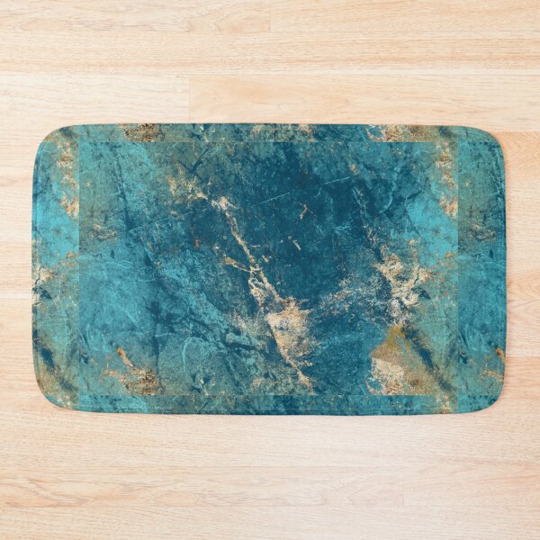 Item preview, Turquoise Teal Blue & Gold Marble designed and sold by newburyboutique.