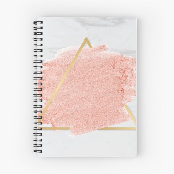 Item preview, White Marble & Pink Geometric Triangle designed and sold by newburyboutique.