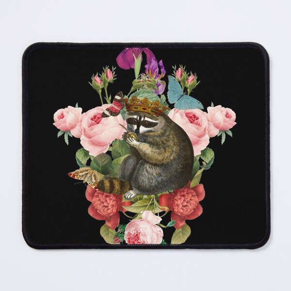 Item preview, Royal Vintage Racoon With Crown, Vintage Roses And Flowers designed and sold by TrulyEpoque.