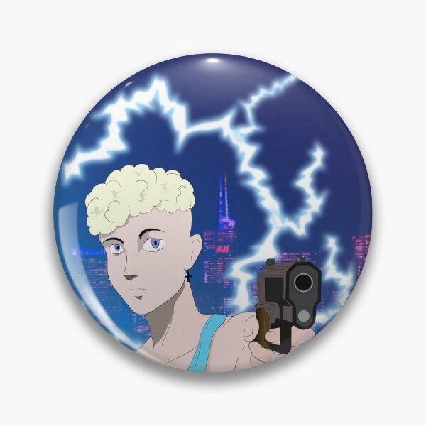 Item preview, a guy with a gun in the night city  designed and sold by Prof209.
