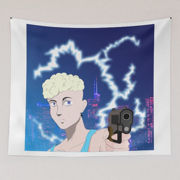 Item preview, a guy with a gun in the night city  designed and sold by Prof209.