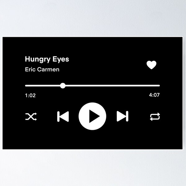 Item preview, Hungry Eyes song card (White) designed and sold by Sutherlandh.