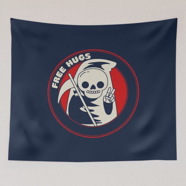 Item preview, Cute Grim Reaper Free Hugs designed and sold by MnEmzStudio.