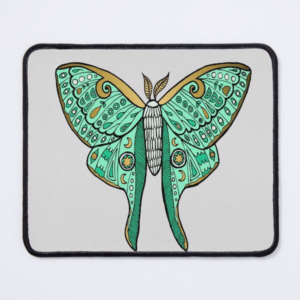Item preview, Luna Moth Butterfly Mint and Gold designed and sold by Julie Erin Designs.