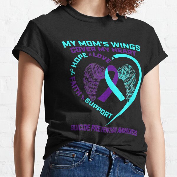 US Flag With Sunflower Suicide Prevention Warrior T Shirt Teal Purple Ribbon Shirt Suicide Prevention Awareness Gift For Men Women