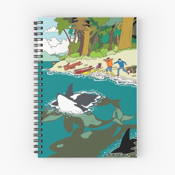 Item preview, Orcas on a beach designed and sold by BalbinaStudio.