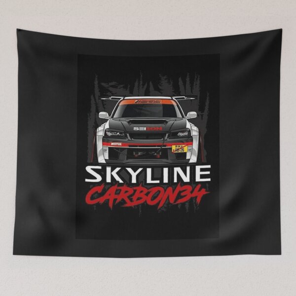 Item preview, Nissan Skyline Carbon 34 RB26 JDM Classic designed and sold by JorgekOquendo.