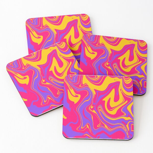 Item preview, Funky Psychedelic Red, Orange and Purple Waves Liquid Marble  designed and sold by NECHSTORE.
