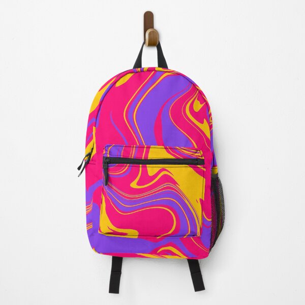 Item preview, Funky Psychedelic Red, Orange and Purple Waves Liquid Marble designed and sold by NECHSTORE.