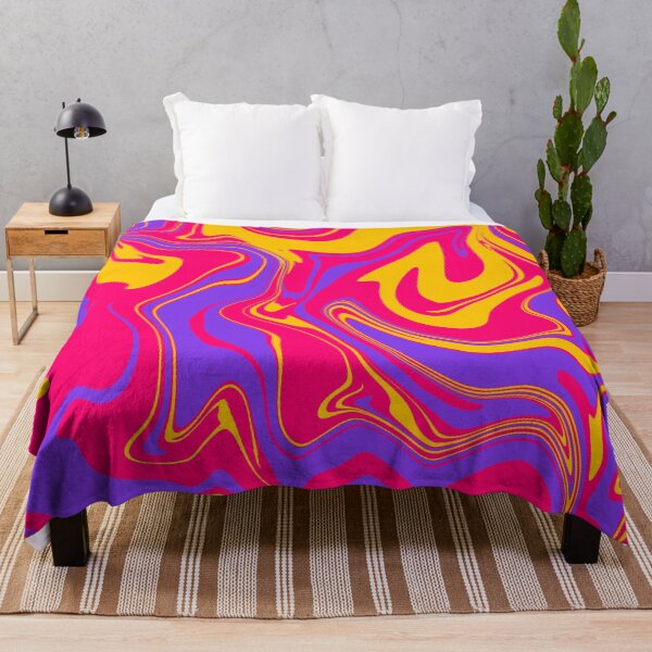 Item preview, Funky Psychedelic Red, Orange and Purple Waves Liquid Marble  designed and sold by NECHSTORE.