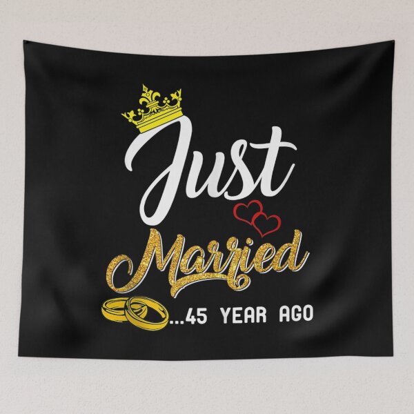 Item preview, 45th Wedding Anniversary Just Married 45 Years Ago Tank Top designed and sold by GerdaShop.