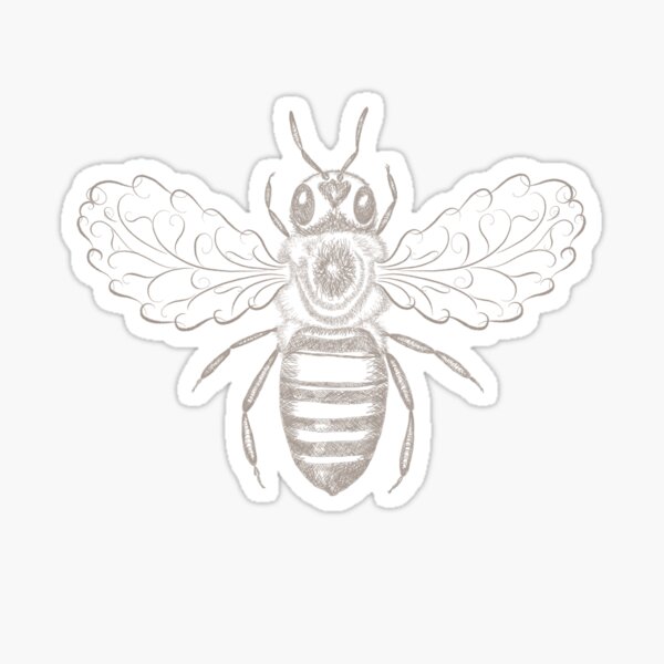 Sketched Bee Sticker