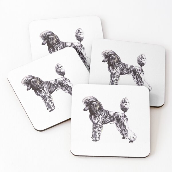 Item preview, Silver Brindle Standard Poodle Show Stack  designed and sold by Amber Westwood.