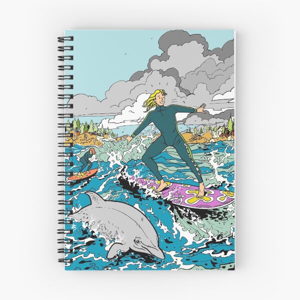 Item preview, Surfeando con los delfines designed and sold by BalbinaStudio.