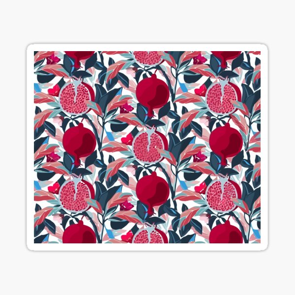 Pomegranate Tapestry Persimmon Oven Mitt Set