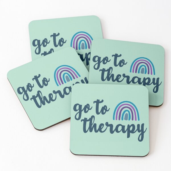Item preview, Go To Therapy Blue and Purple Rainbow designed and sold by GrellenDraws.