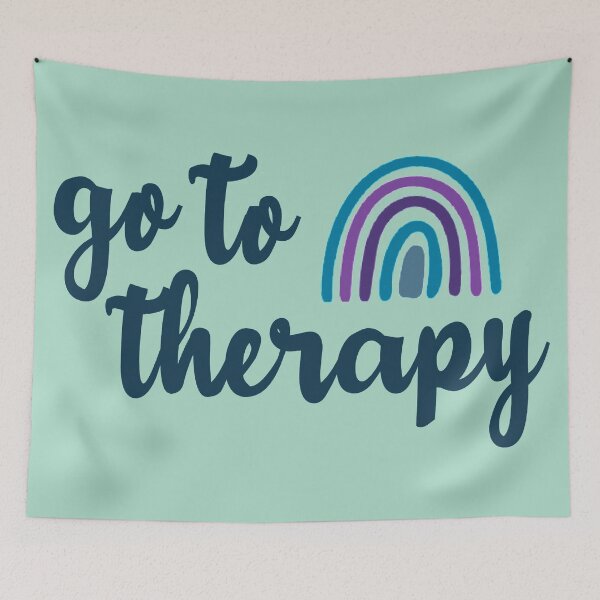 Item preview, Go To Therapy Blue and Purple Rainbow designed and sold by GrellenDraws.