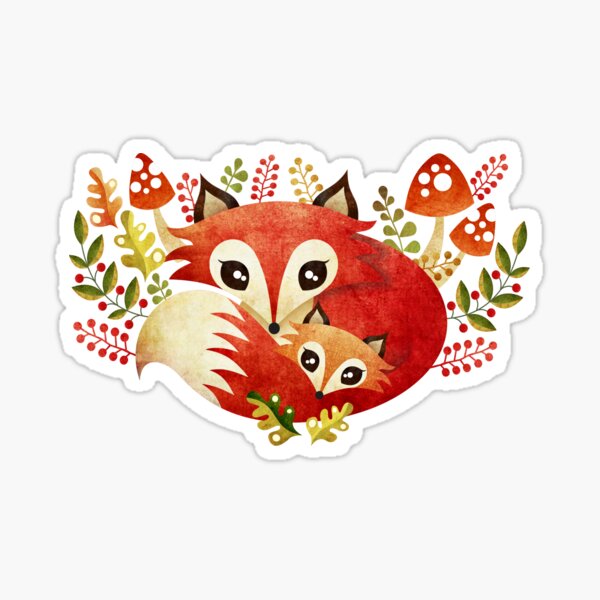 Item preview, Fox Mom & Pup designed and sold by sandygrafik.
