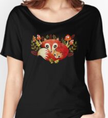 Fox Mom & Pup Women's Relaxed Fit T-Shirt