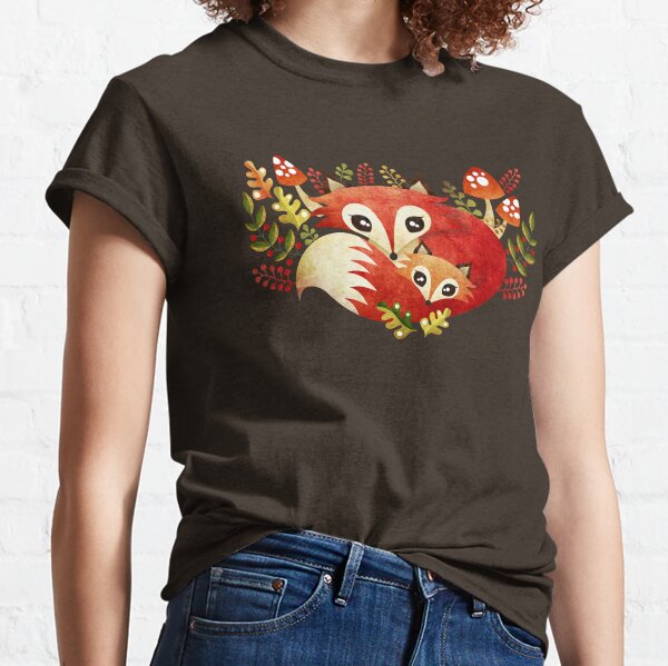 Fox Mom & Pup Classic T-Shirt