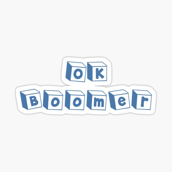 OK Boomer baby blocks Sticker