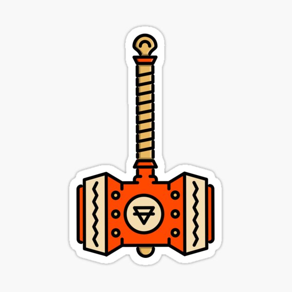 Thor hammer name - Vegvisir, viking compass, Norse, symbol, protection, nordic, vikings Sticker