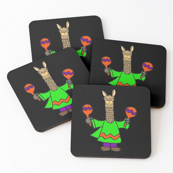 Item preview, Funny Llama playing Maracas Music Cartoon designed and sold by Nature's Fancy.