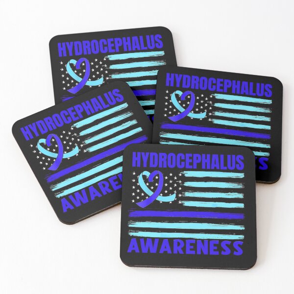 Artikelvorschau, Hydrozephalus-Bewusstsein der amerikanischen Flagge - Hydrozephalus-Bewusstsein entworfen und verkauft von Designs Of all kinds.