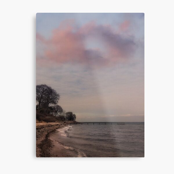 We walked along the coast Metal Print