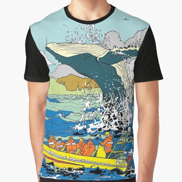Jumping Whale Graphic T-Shirt