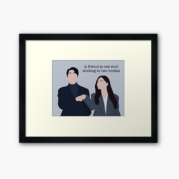 Illustration from Vincenzo k-drama Framed Art Print