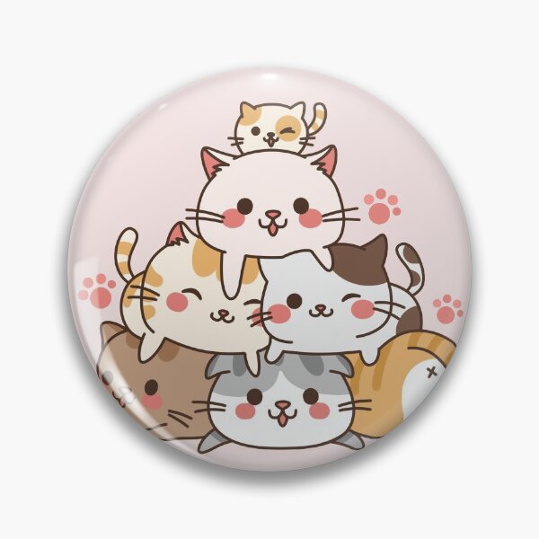 Aperçu de l'œuvre mes copains chats / groupe de chats mignons créée et vendue par RKWstudio.
