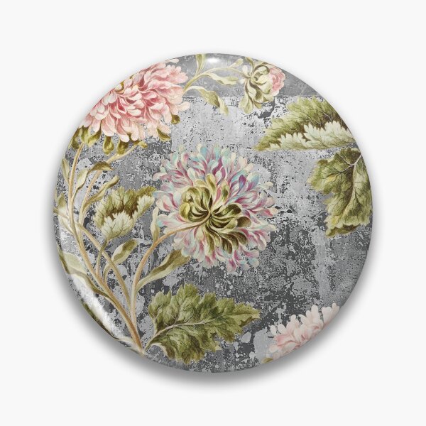 Item preview, Shabby chic grey with Classic pink floral. designed and sold by Point-Of-DD.
