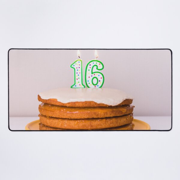 Item preview, Sweet Sixteenth Birthday Polka Dot Candles on Birthday Cake designed and sold by Amy Mitchell.