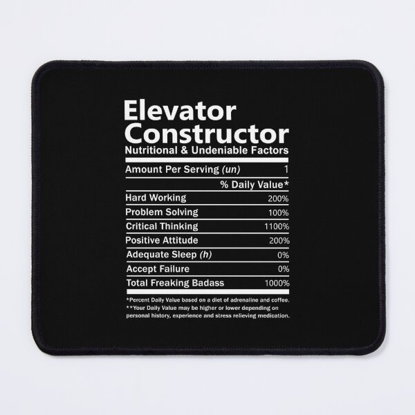 Item preview, Elevator Constructor T Shirt - Nutritional And Undeniable Factors Gift Item Tee designed and sold by cpaddensil.